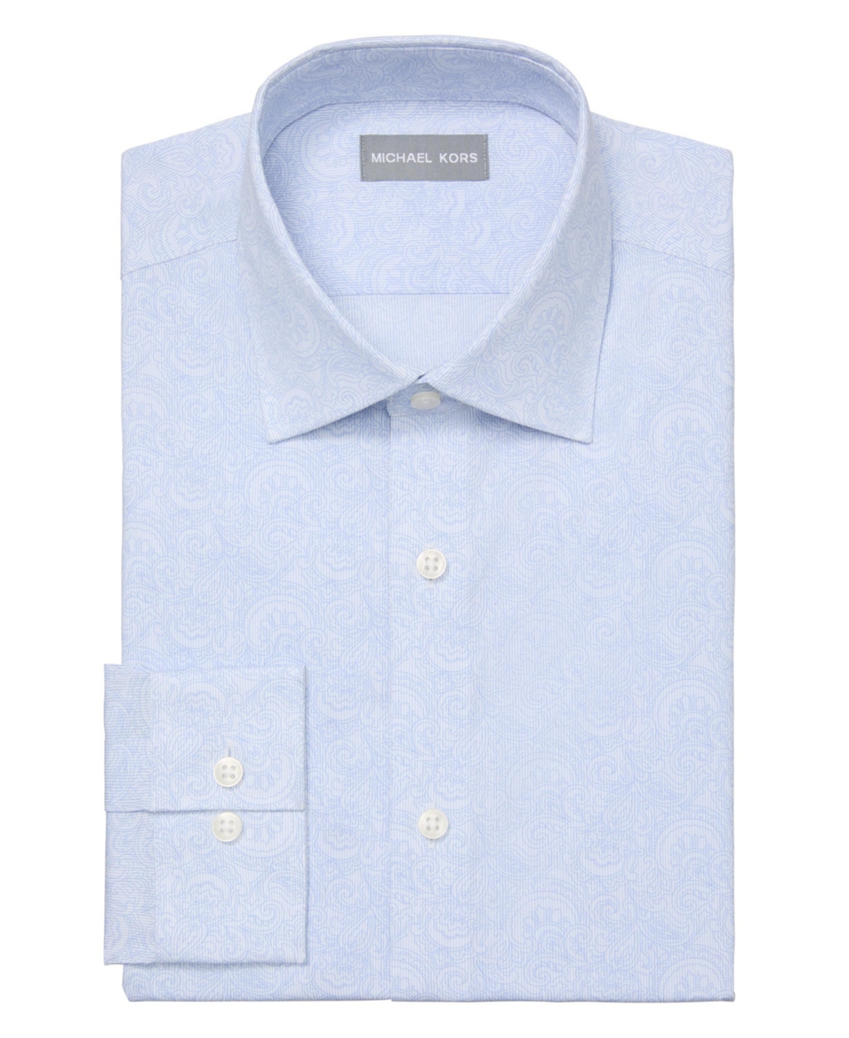 Michael Kors Men's Regular Fit Comfort Stretch Check Dress Shirt