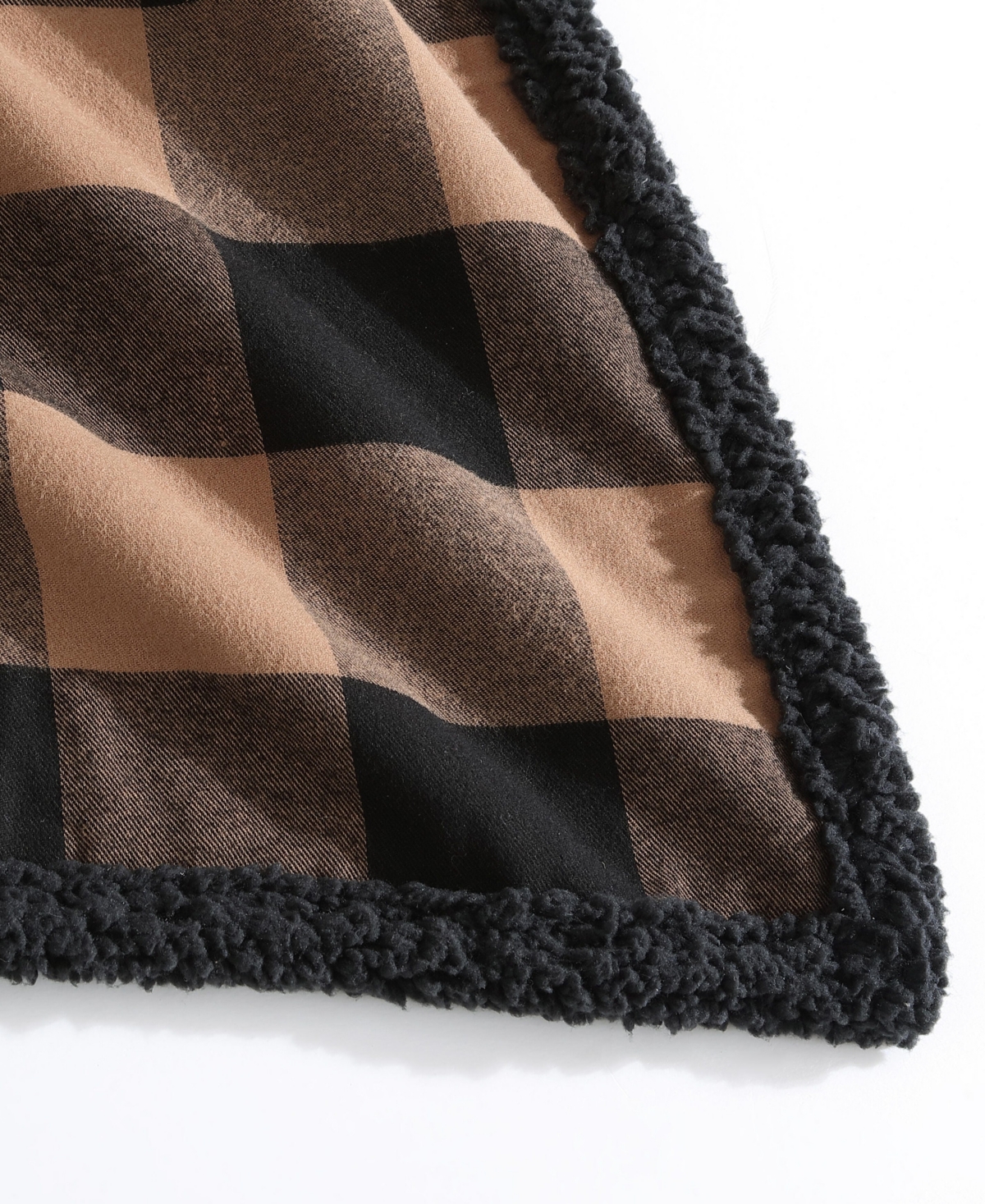 Eddie Bauer Plaid Cotton Yarn Dye Flannel Reversible Throw, 60" x 50"