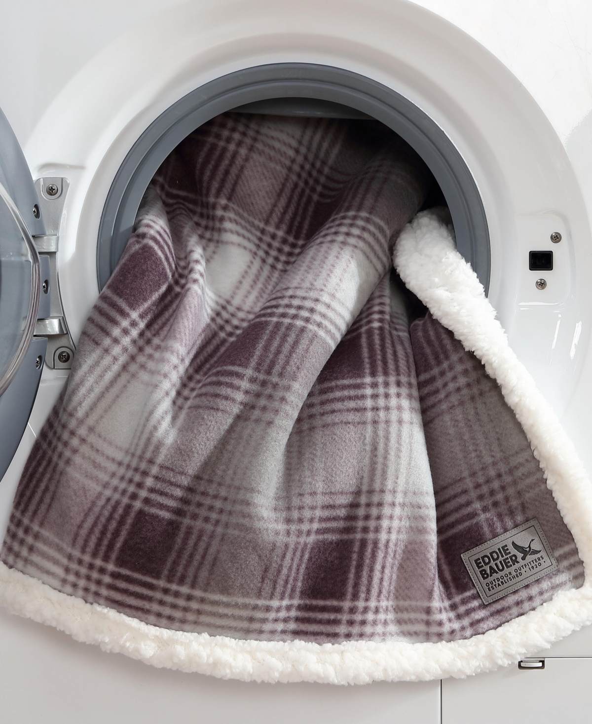 Eddie Bauer Nordic Plaid Ultra Soft Plush Fleece Reversible Oversized Throw, 70" x 50"