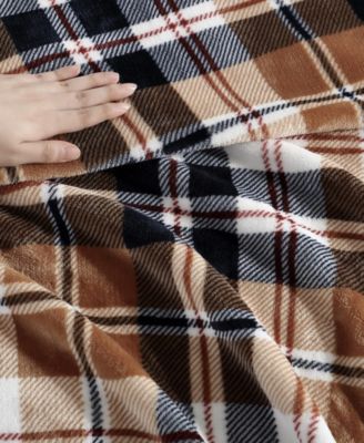 Trailhead Plaid Plush Reversible Blanket, Twin