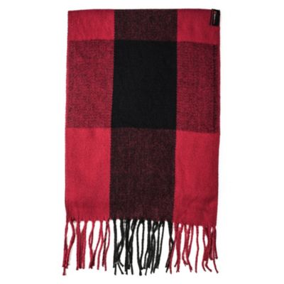 Men's Scarf Soft Knit Winter Scarves Plaid Striped or Solid Neck Covering Long Warm Stylish