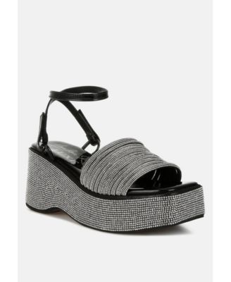 Swifties Rhinestone Embellished Lace-Up Sandals