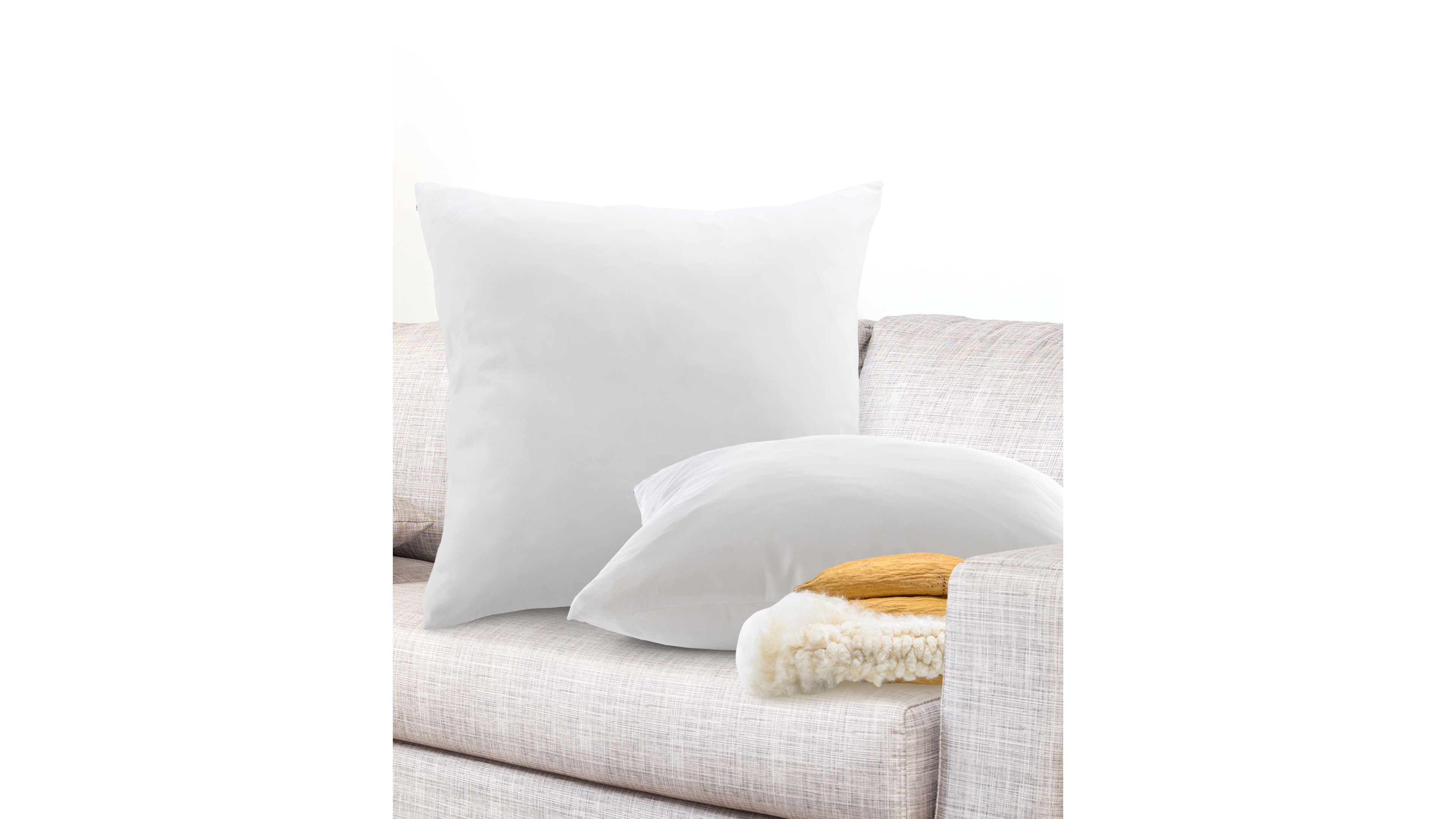 Cheer Collection Natural Kapok 2-Pack Pillow Inserts, 24" x 24"