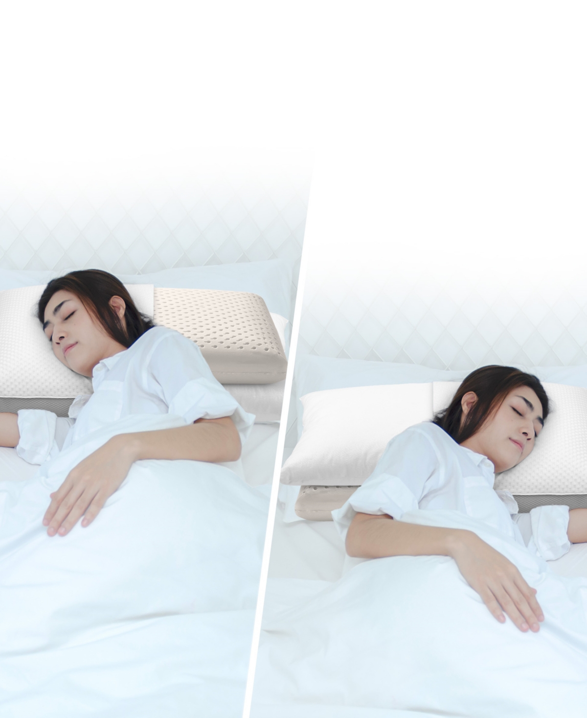 Cheer Collection Dual-sided Memory Foam Pillow, Standard In White