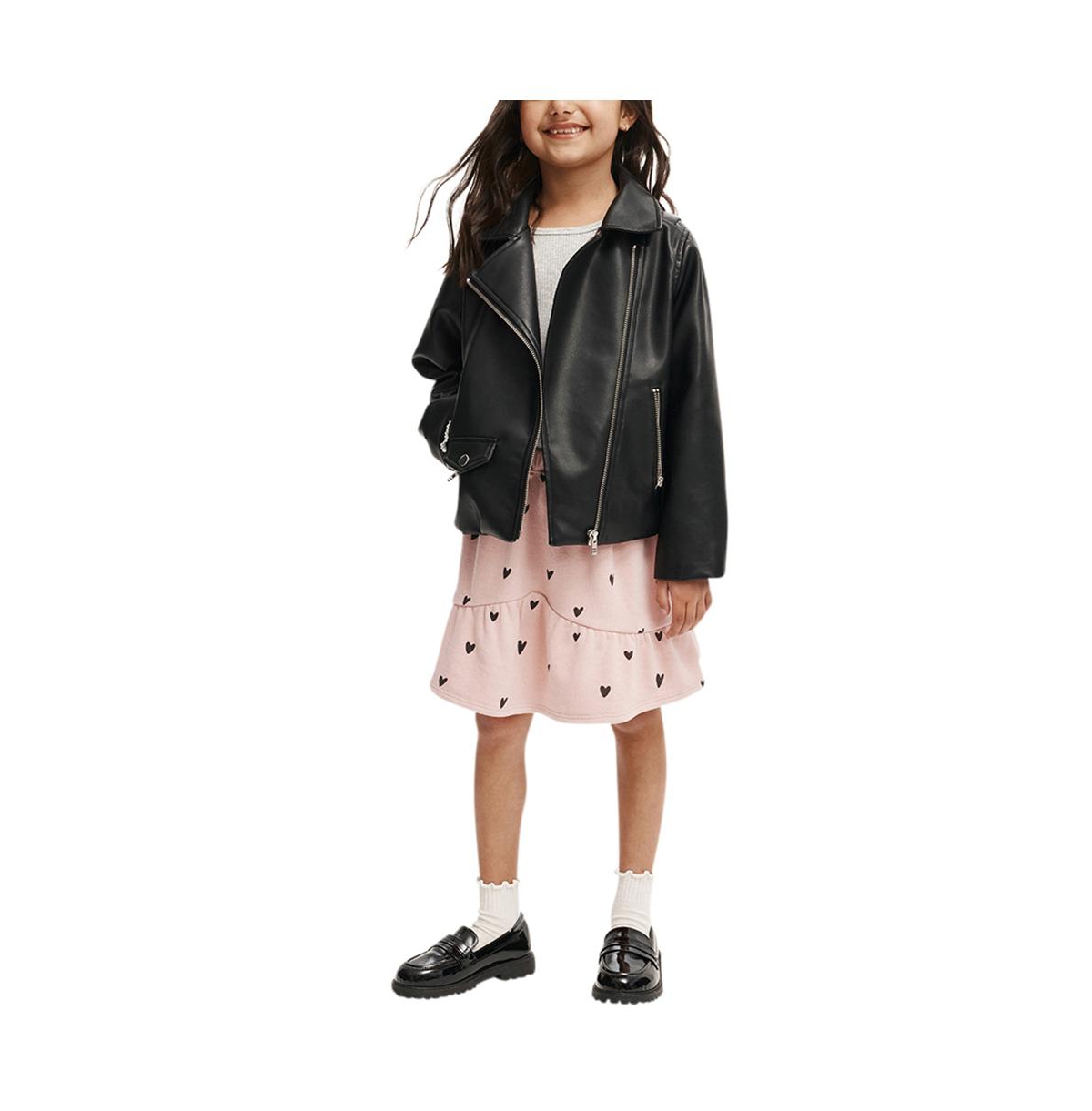 Cotton On Girls Everly Fleece Skirt -hearts