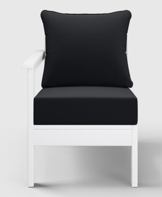 Outdoor Patio HDPE Left Arm Sectional Corner Club Chair with Patio Cushions