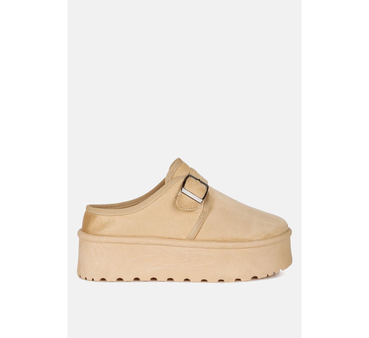 Ryeson Buckle Strap Platform Classic Slip-On - Tan