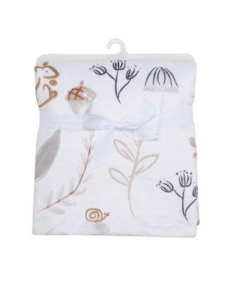 Treetop Fox Woodland/Forest Minky/Faux Shearling Fleece Baby Blanket