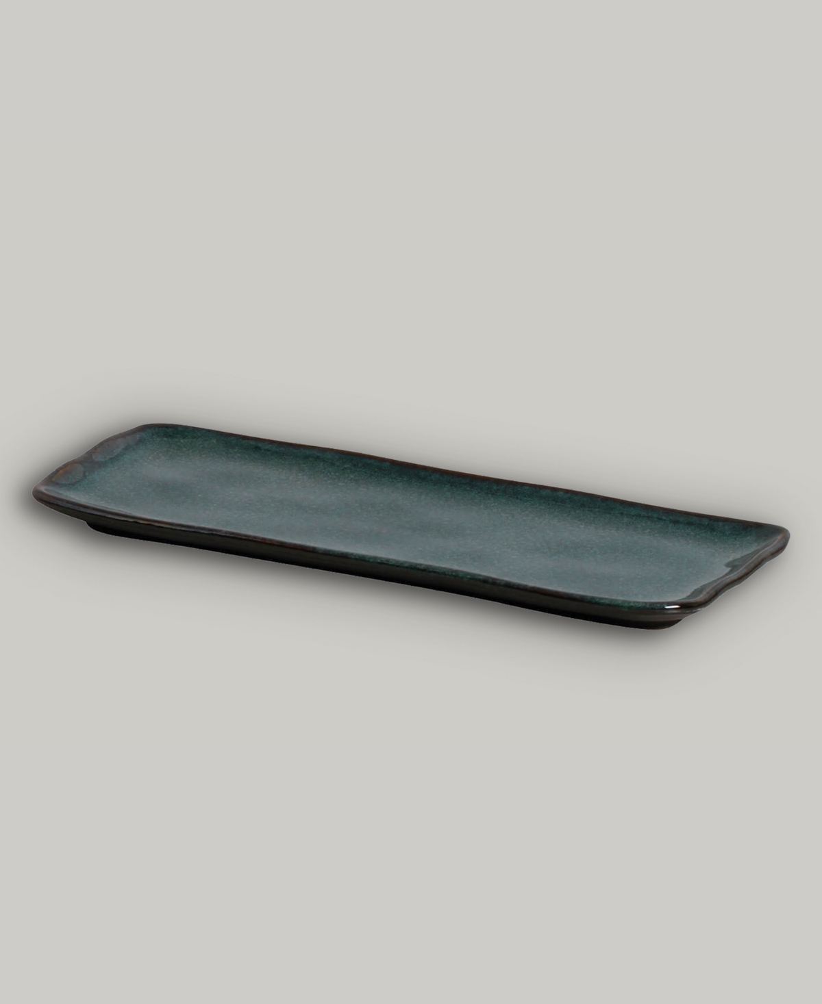 Porto Brasil 12.99" Stoneware Medium Rectangular Platters, Set Of 4 In Oceano