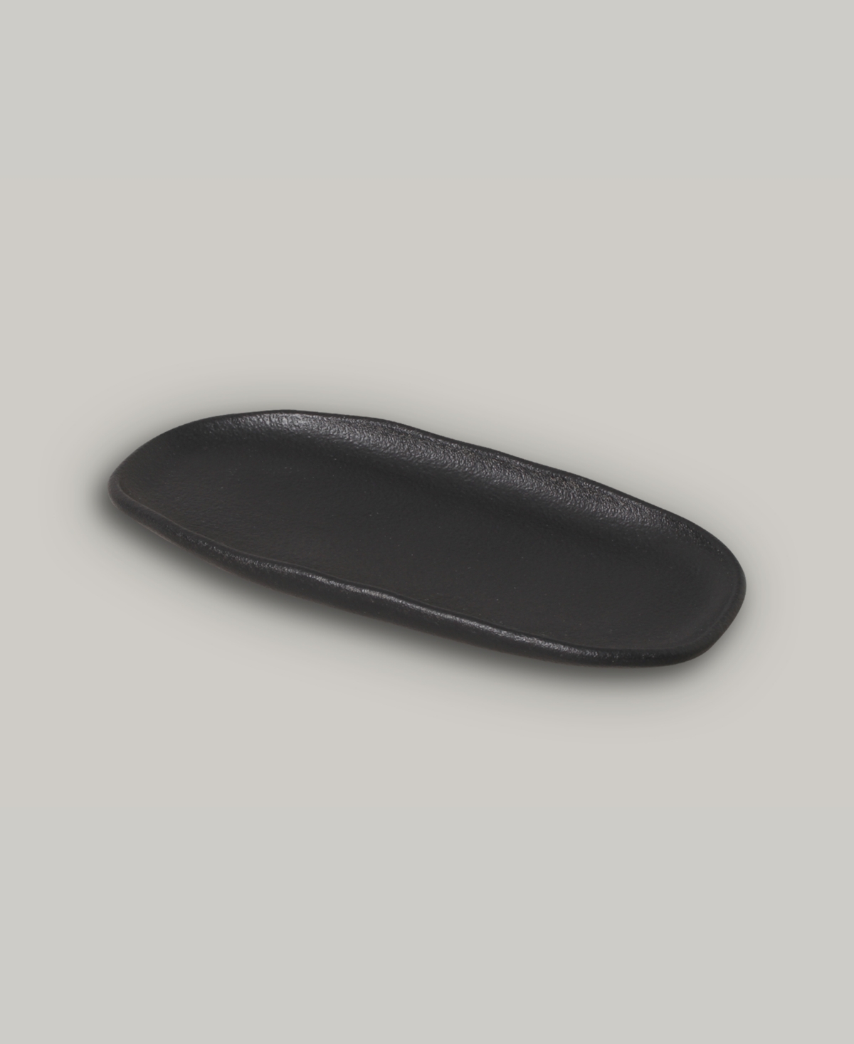 Porto Brasil Medium Shallow 9" Oval Platters, Set Of 4 In Matte Black