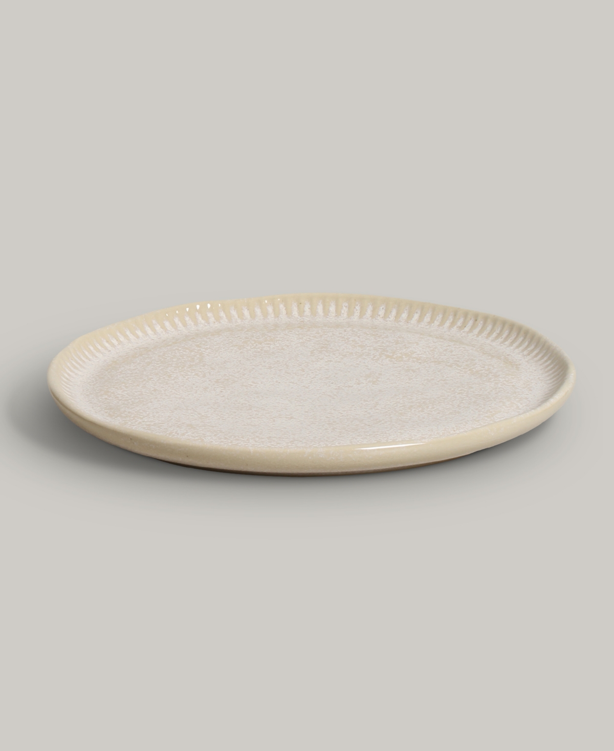 Porto Brasil Stoneware Linhas Dessert Plates, Set Of 6 In Latte