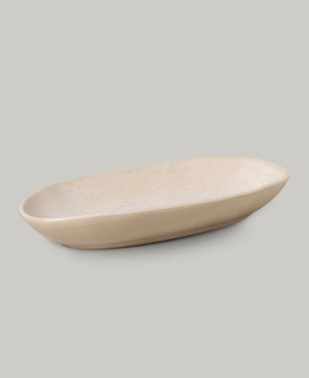 Porto Brasil Stoneware Large Deep Oval Platters, Set Of 4 In Latte
