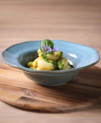 Stoneware Deep Rim Dessert Plates, Set of 4