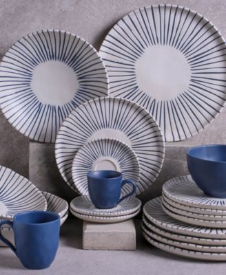 Elemento Stoneware Medium Rectangular Platters, Set of 4