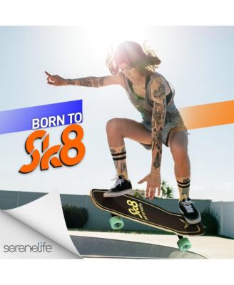 Canadian Maple Deck Skateboard, Mini Cruiser, Designed for Kids, Teens, and Adults, Green