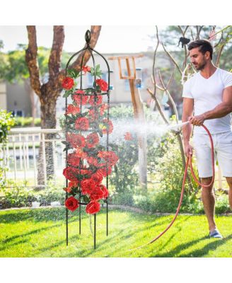 2-Pack Garden Obelisk Trellis Rustproof Tower for Climbing Plants, Flowers & Vegetable Support