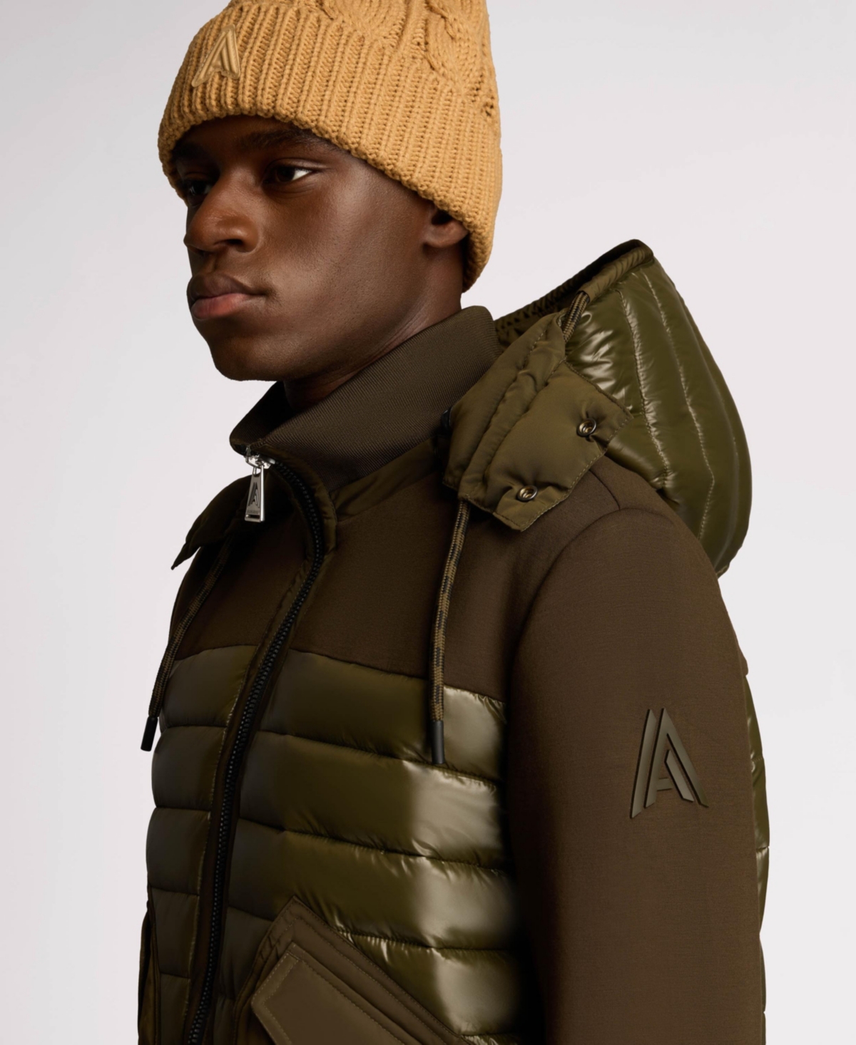 Alpenhaus Men's Nimbus Lightweight Mixed Media Hybrid Bomber Jacket
