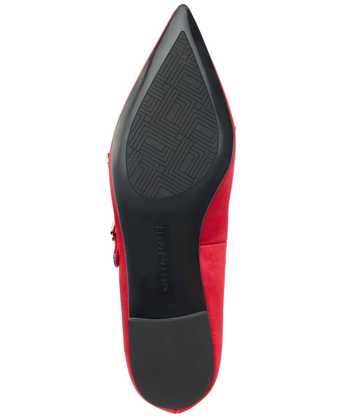 Karl Lagerfeld Paris Veyda Pointed Toe Mary Jane Flat In Classic Red