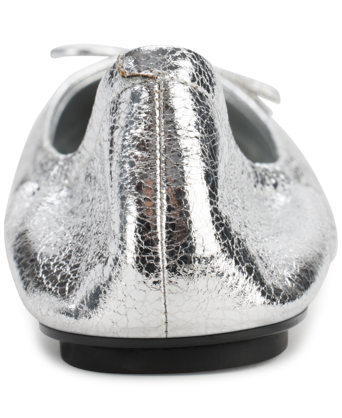 Karl Lagerfeld Paris Velma Metallic Ballet Flat In Silver
