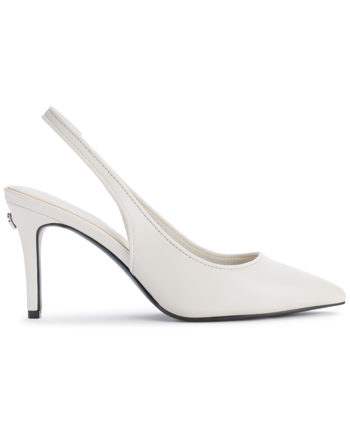 Karl Lagerfeld Paris Rosalyn Slingback Pointed Toe Pump In Soft White
