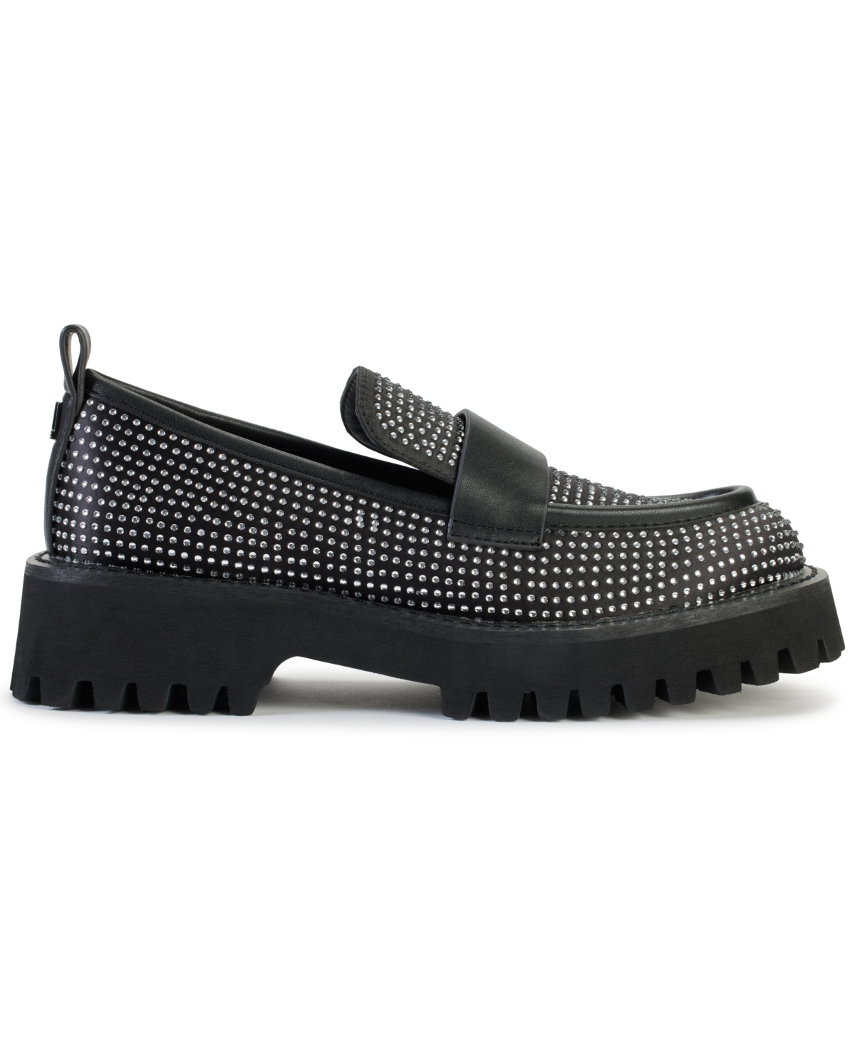 Karl Lagerfeld Paris Grady Crystal Lug Sole Loafer In Black