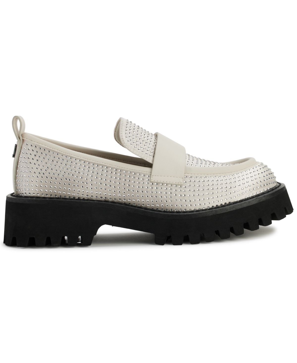 Karl Lagerfeld Paris Grady Crystal Lug Sole Loafer In Soft White