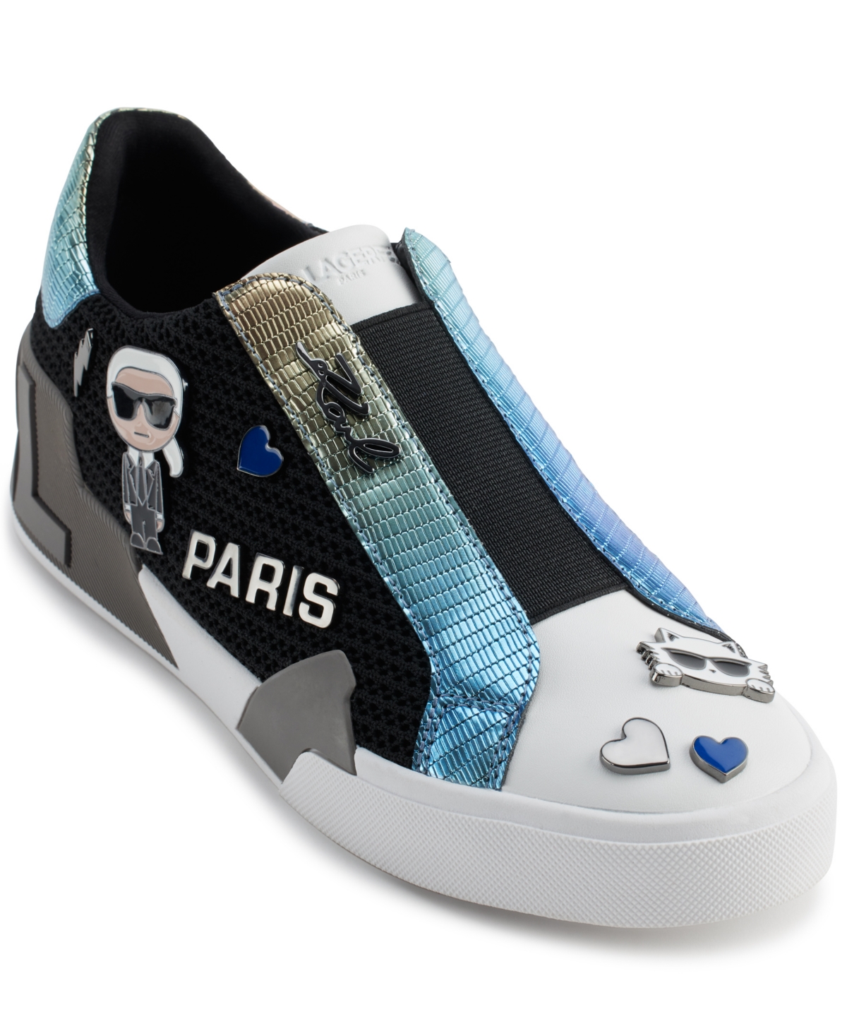 Shop Karl Lagerfeld Women's Mavise Slip-on Sneakers In Black,multi