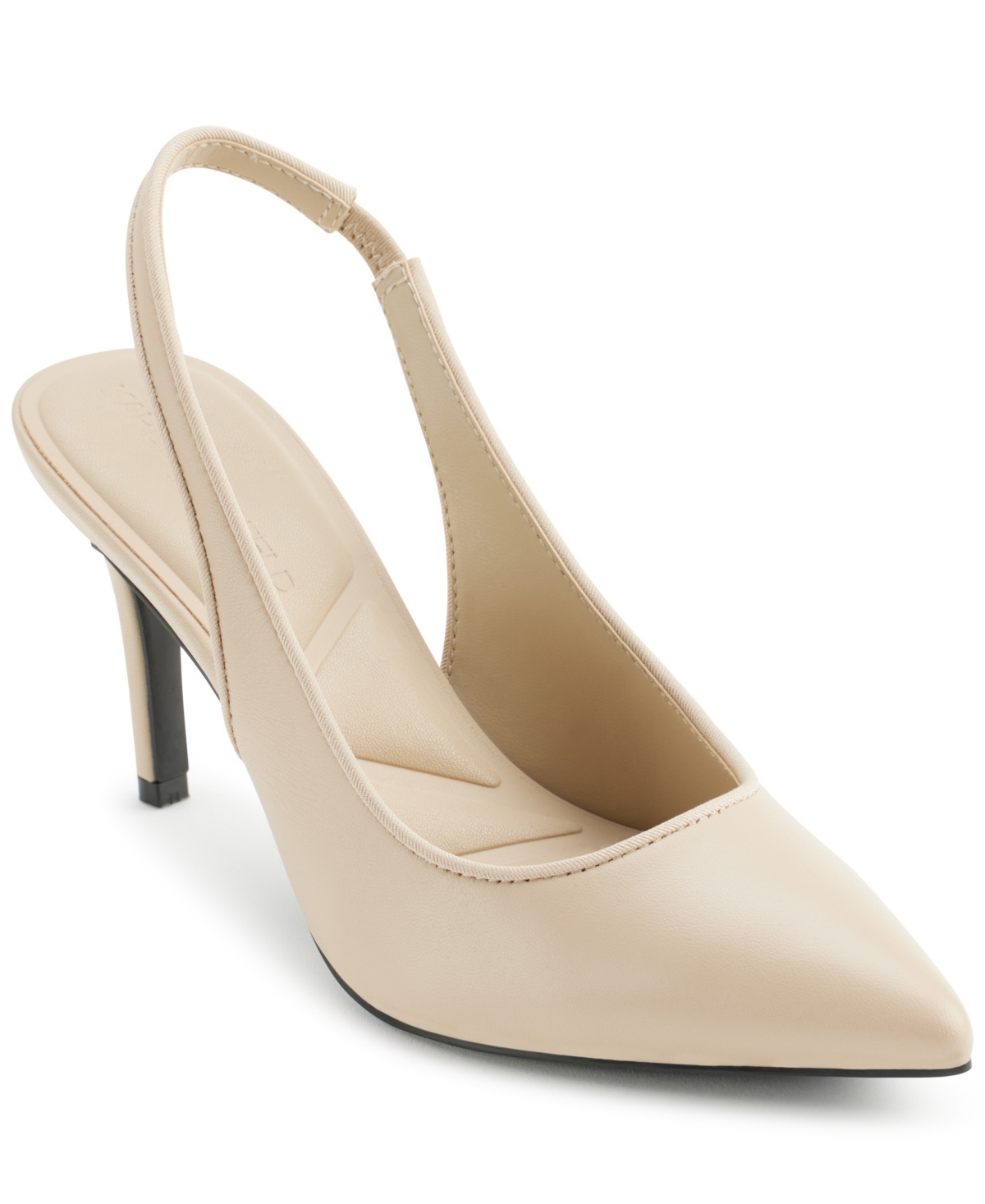 Karl Lagerfeld Paris Rosalyn Slingback Pointed Toe Pump In Dusty Nude