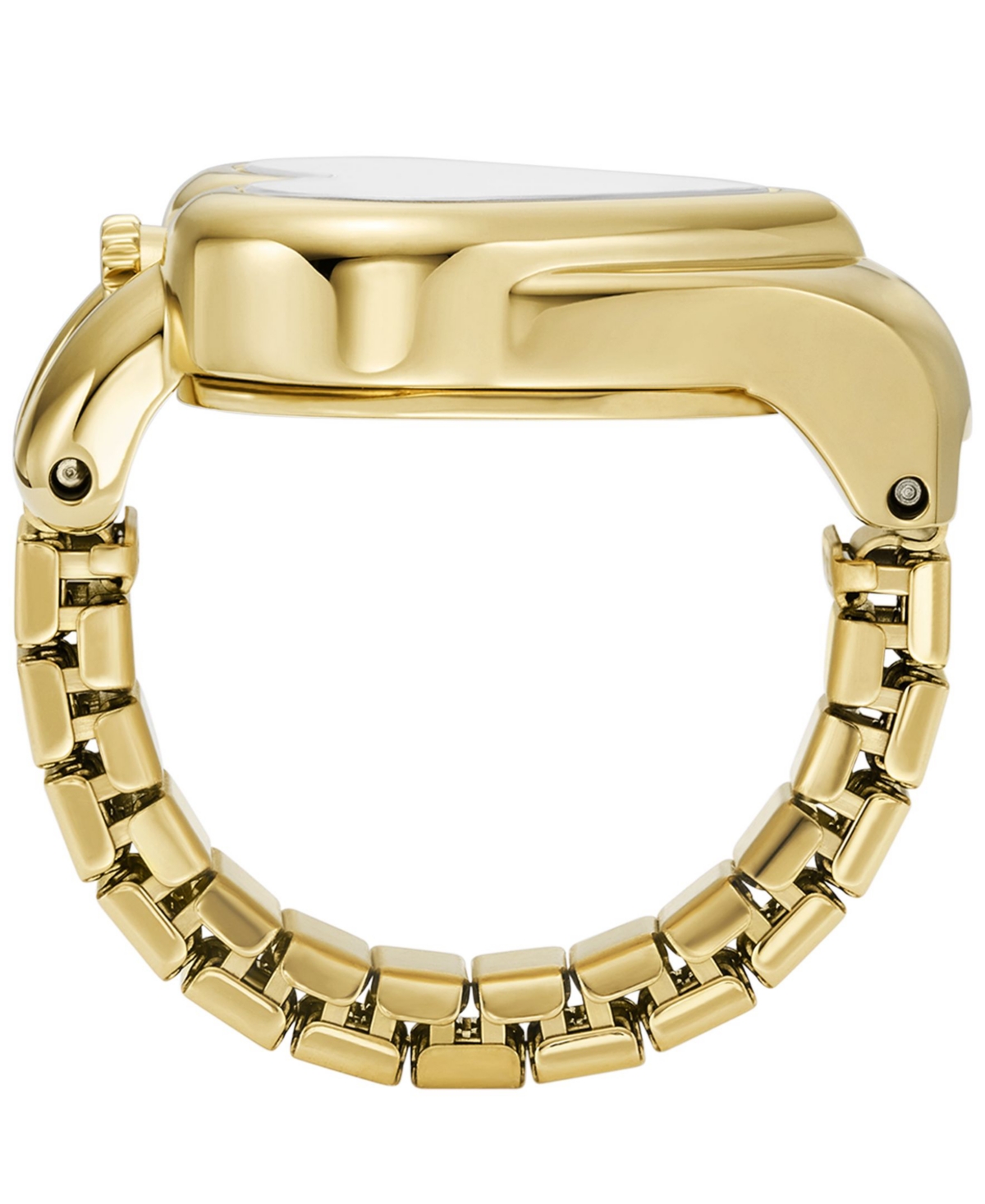 Kate Spade Women's Monroe Heart Three-hand Gold-tone Stainless Steel Ring Watch, 22mm In Gold-tone