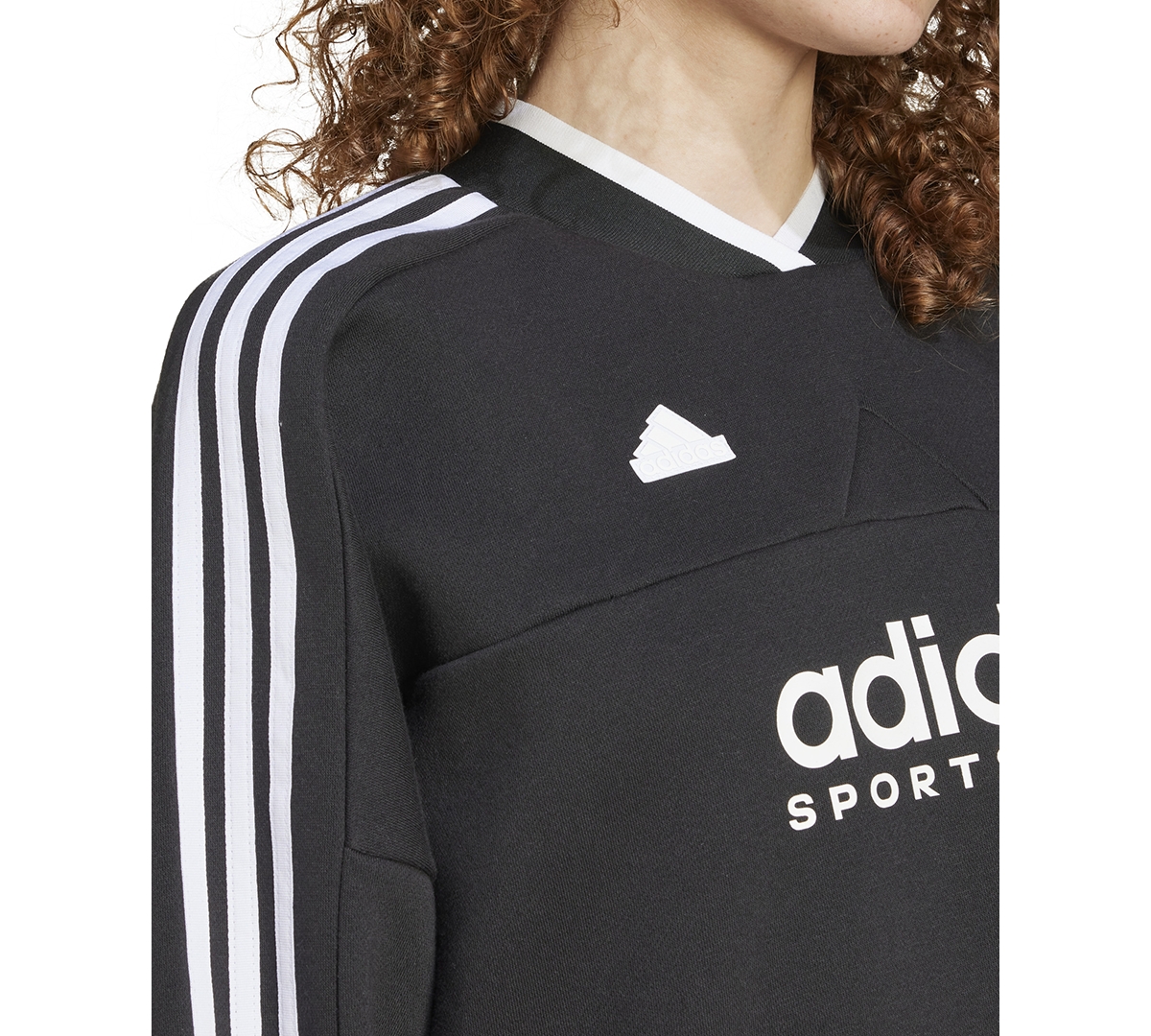 adidas Women's Tiro Cut 3-Stripes Fleece Sweatshirt
