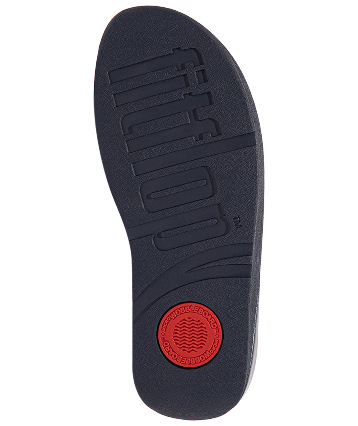 Fitflop Halo Platform Wedge Flip Flop In Metallic Midnight Navy