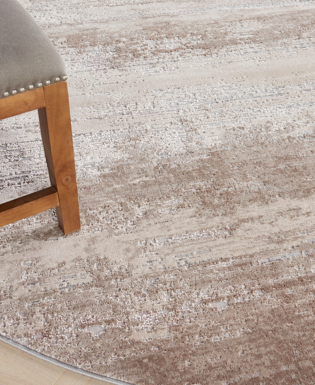 Nourison Home Rustic Textures Rus03 7'10"x7'10" Round Area Rug In Beige