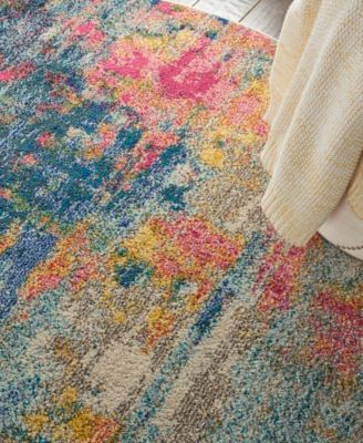 Celestial CES09 5'3"x5'3" Round Area Rug