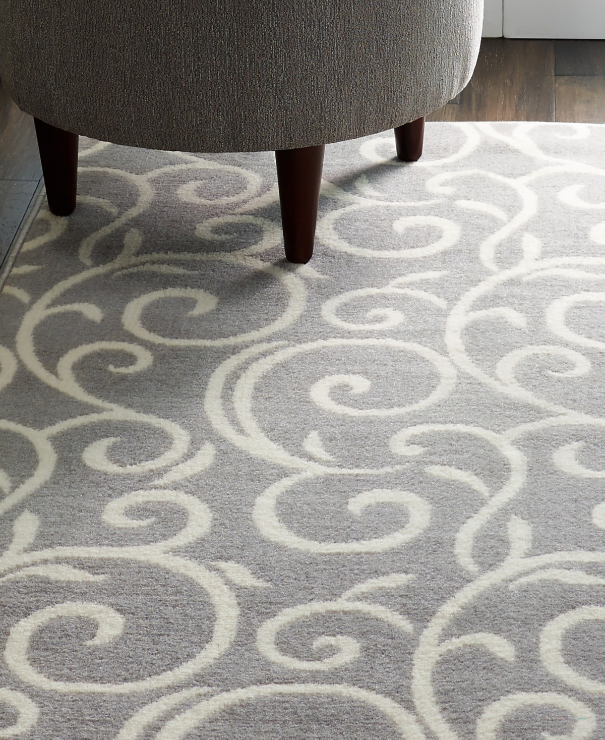 Nourison Home Grafix Grf19 3'9"x5'9" Area Rug In Gray