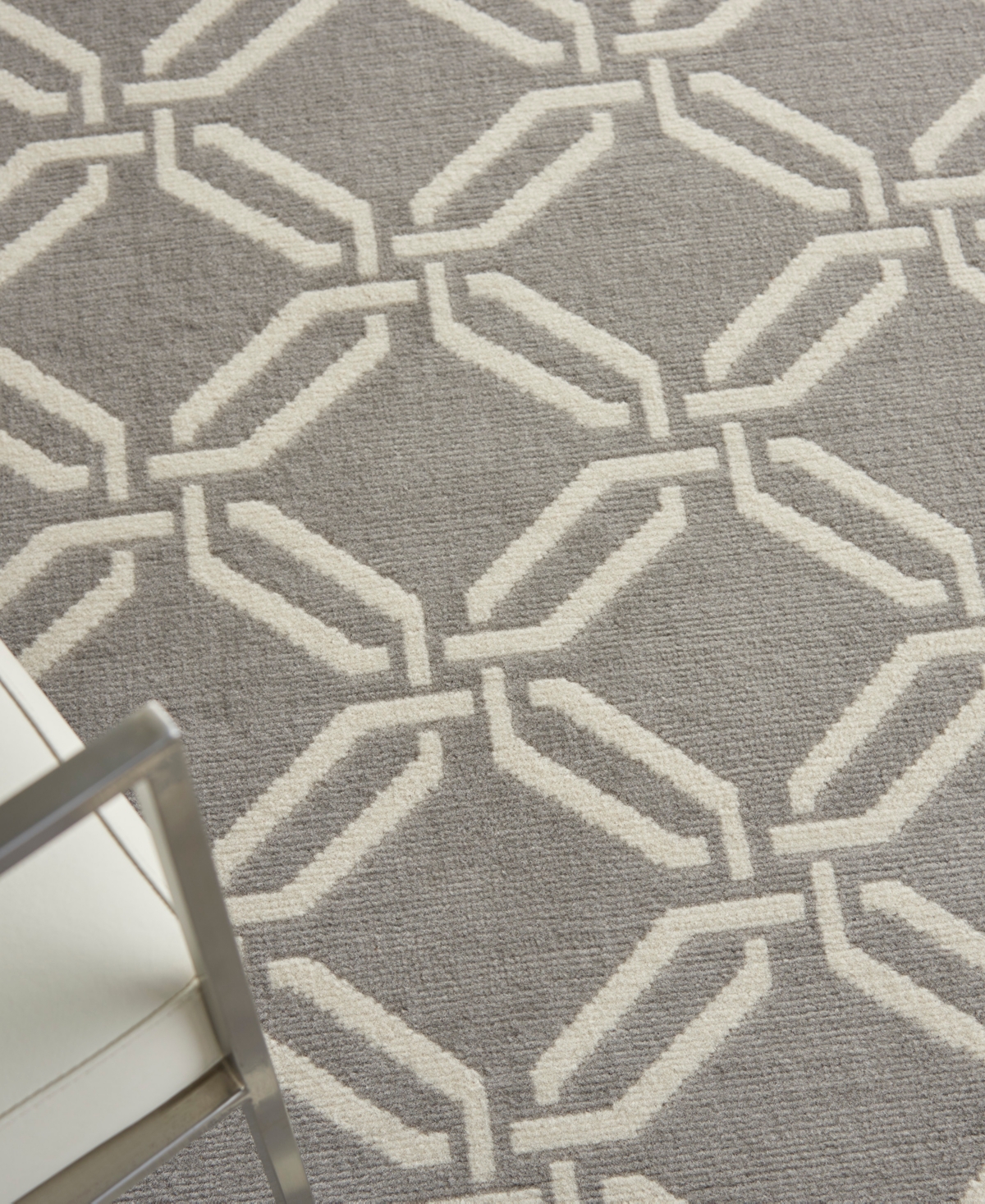 Nourison Home Jubilant Jub17 4'x6' Area Rug In Gray