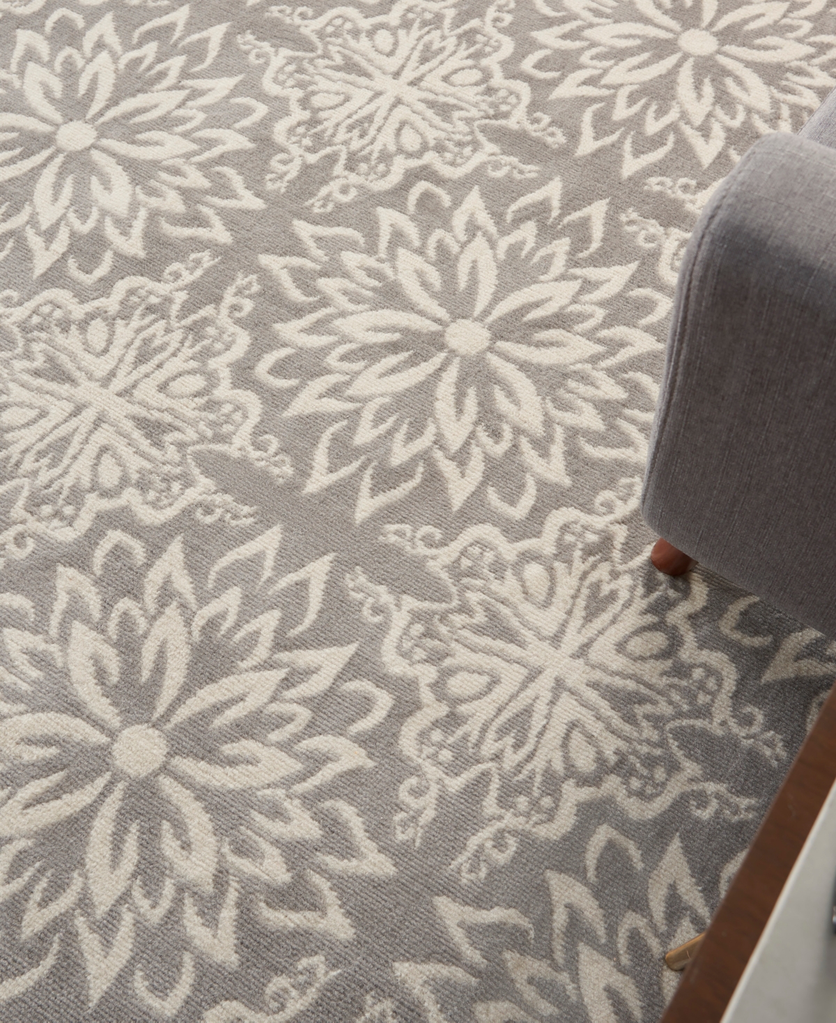 Nourison Home Jubilant Jub06 4'x6' Area Rug In Ivory,gray