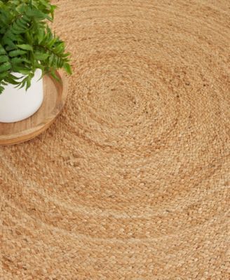 Natural Jute NJT03 4'x4' Round Area Rug
