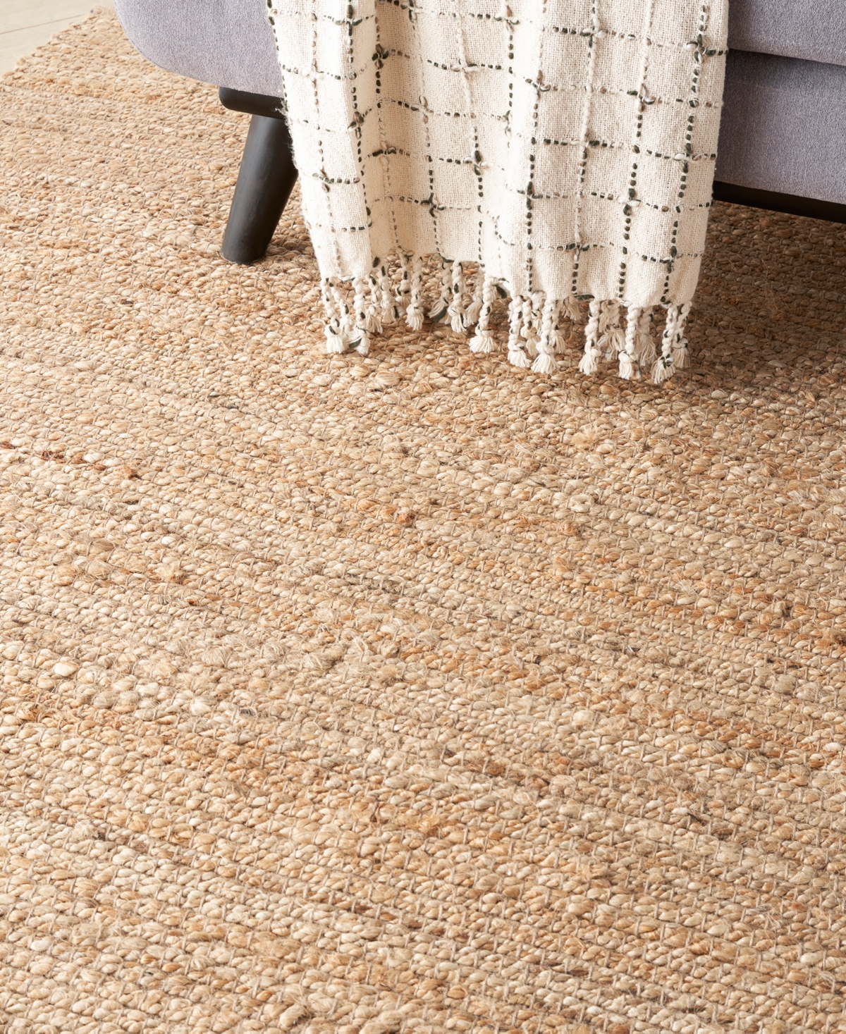 Nourison Home Natural Jute Njt01 8'x8' Square Area Rug In Taupe
