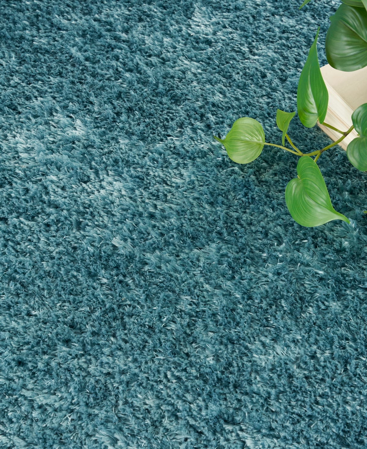 Nourison Home Dreamy Shag Drs05 5'3"x7'3" Area Rug In Aqua