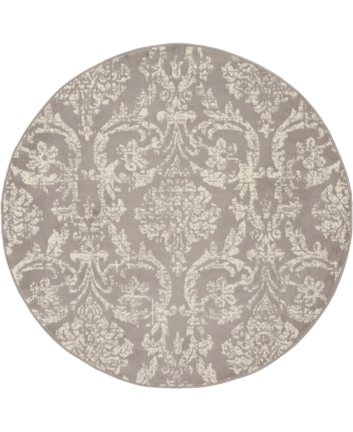 Nourison Home Jubilant Jub09 5'3"x5'3" Round Area Rug In Gray