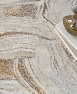 Nourison Home Glitz Glz22 Rug Collection In Gray,gold
