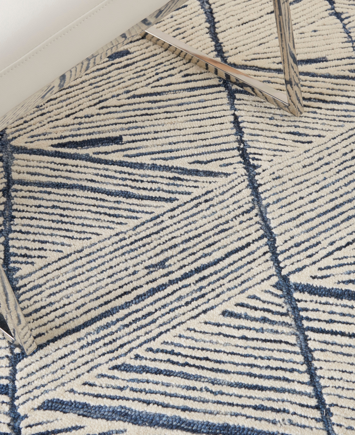 Nourison Home Colorado Clr01 3'9"x5'9" Area Rug In White,blue