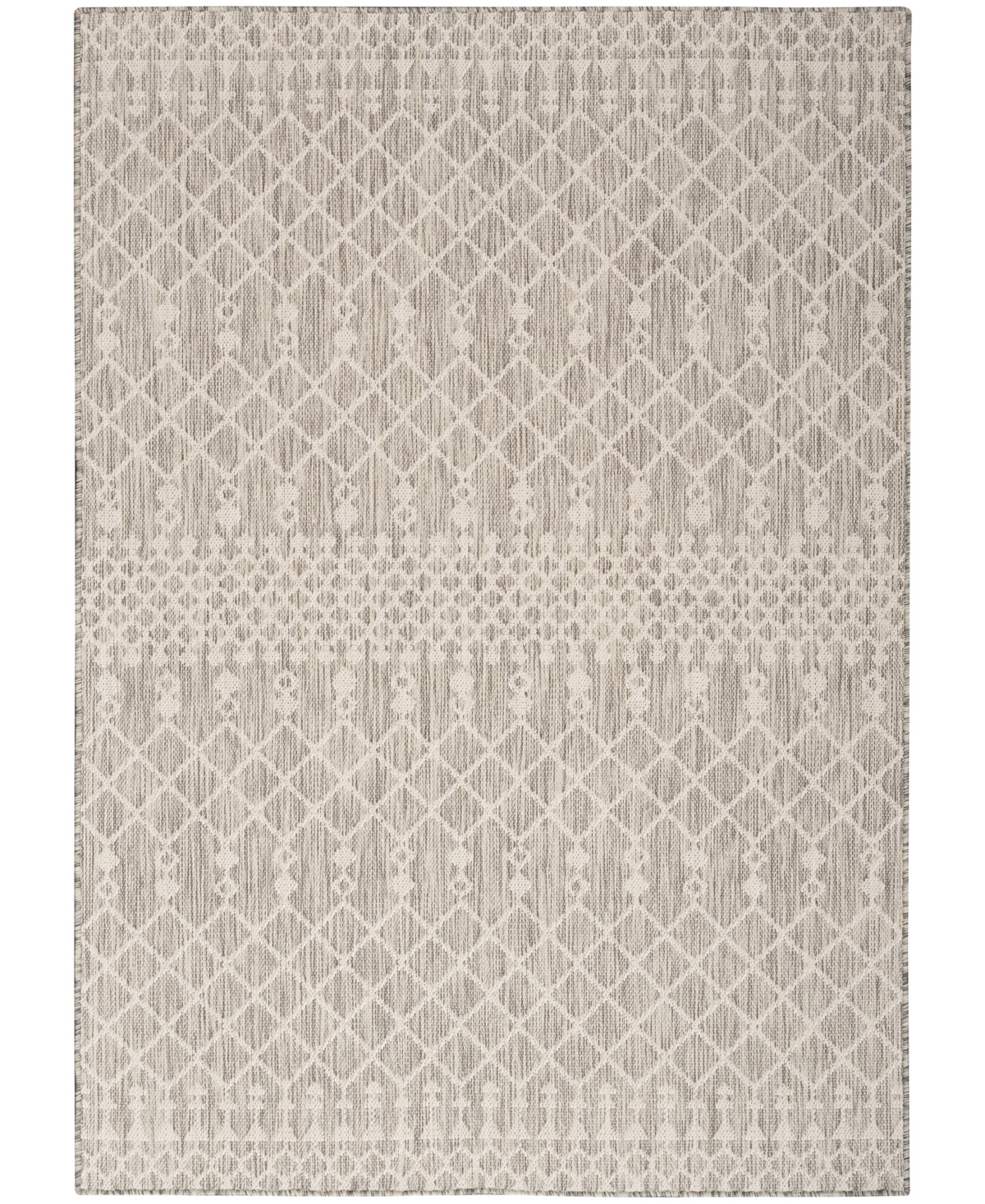 Nourison Home Positano Pos02 5'x7' Area Rug In Silver