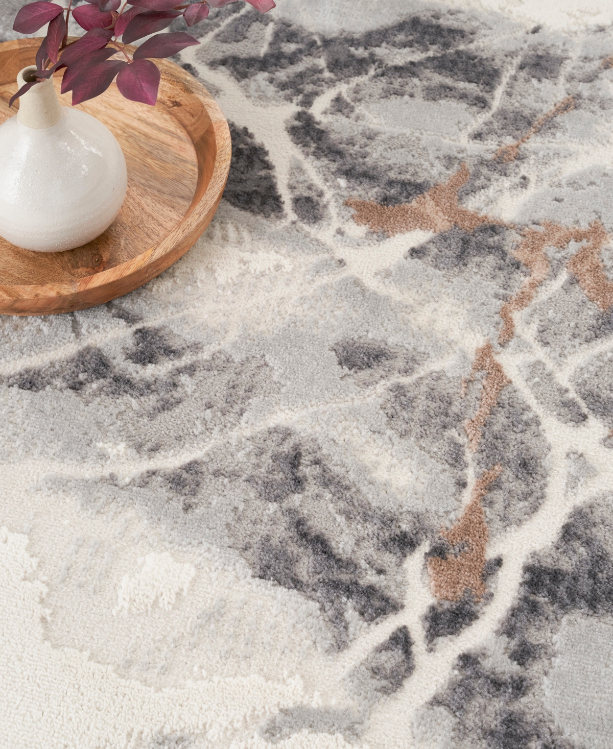 Nourison Home Elation Etn13 4'x6' Area Rug In Ivory,gray