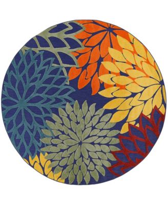 Nourison Home Aloha ALH05 5'3"x5'3" Round Area Rug