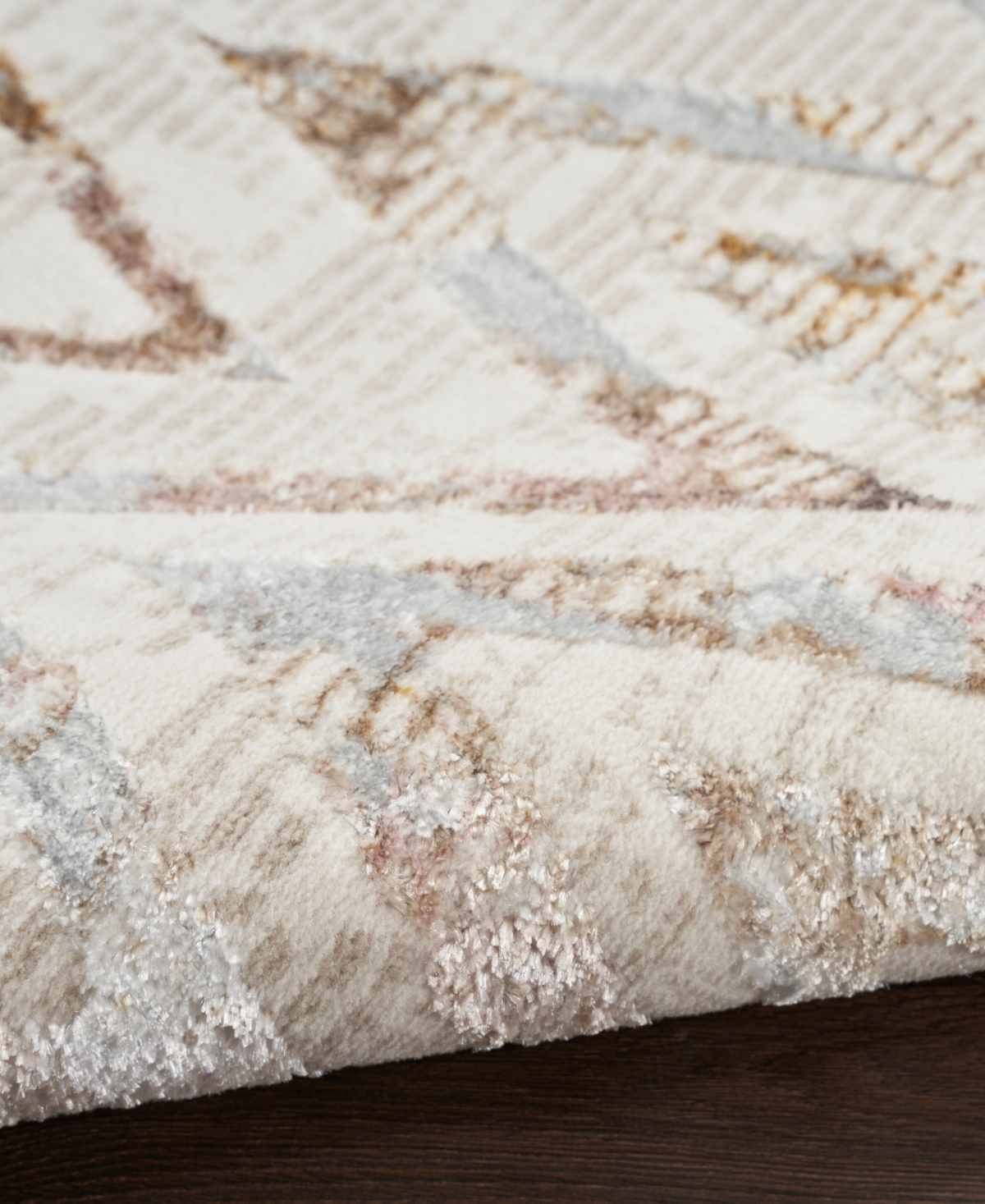 Nourison Home Glitz Glz05 5'3"x7'3" Area Rug In Ivory