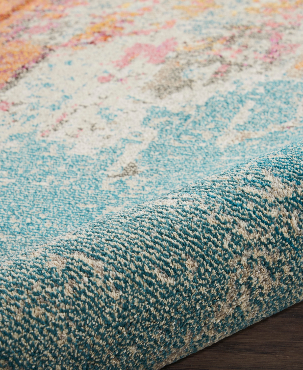 Nourison Home Celestial Ces02 2'2"x7'6" Runner Area Rug In Aquamarine