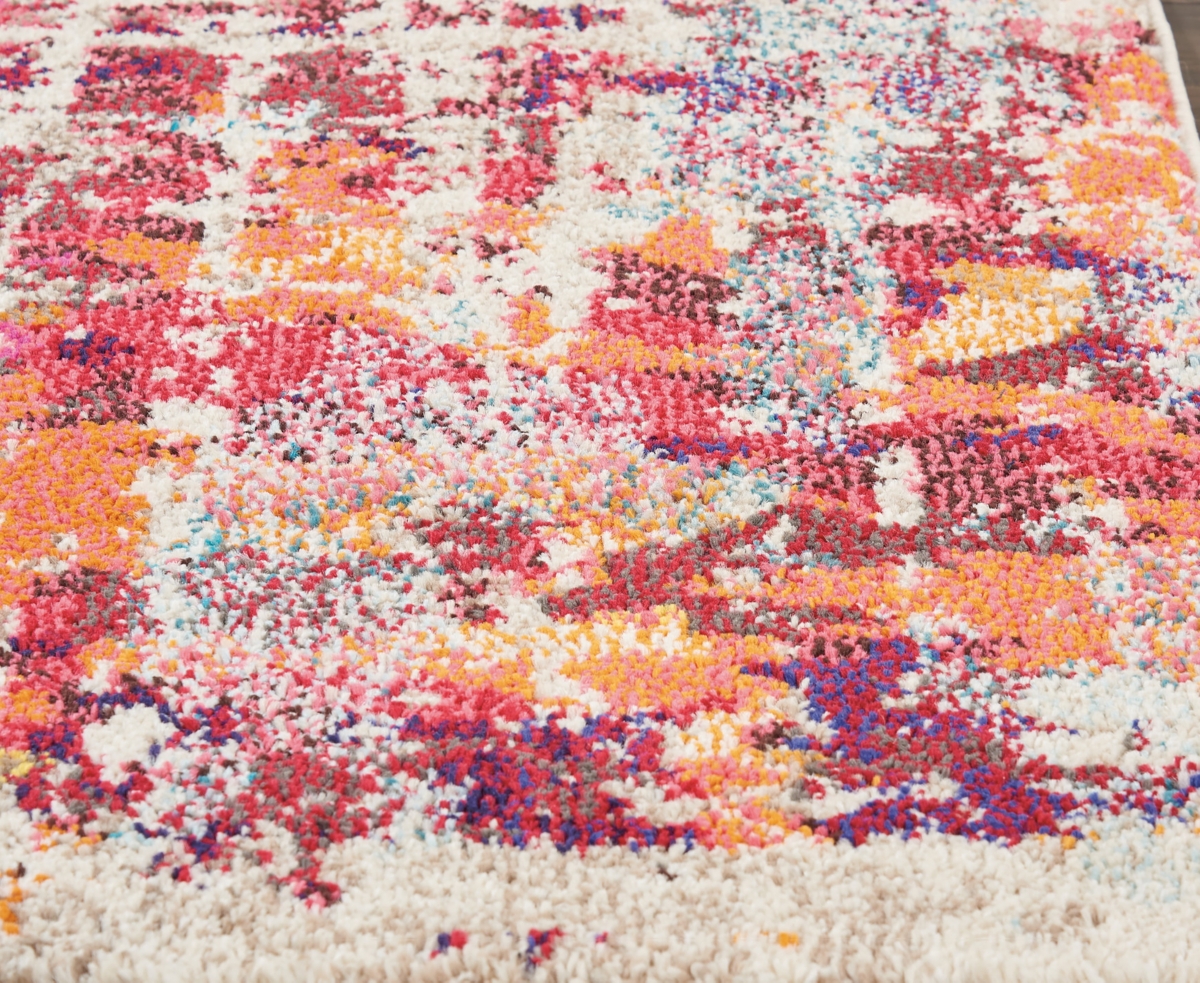 Nourison Home Celestial Ces13 5'3"x7'3" Area Rug In Pink,multi