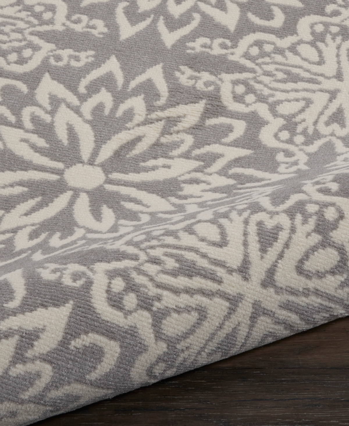 Nourison Home Jubilant Jub06 5'3"x5'3" Round Area Rug In Ivory,gray