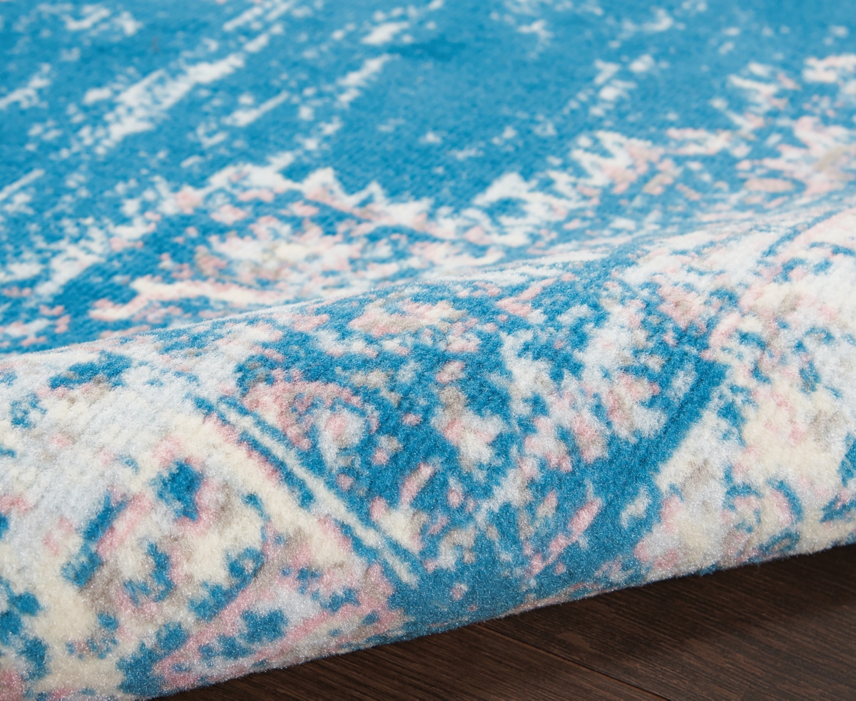 Nourison Home Grafix Grf14 3'9"x5'9" Area Rug In Blue
